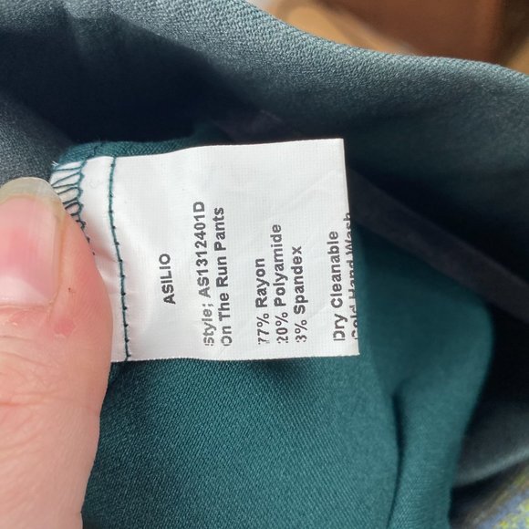 Asilio DARK GREEN On The Run Faux Leather Pant - Picture 4 of 5